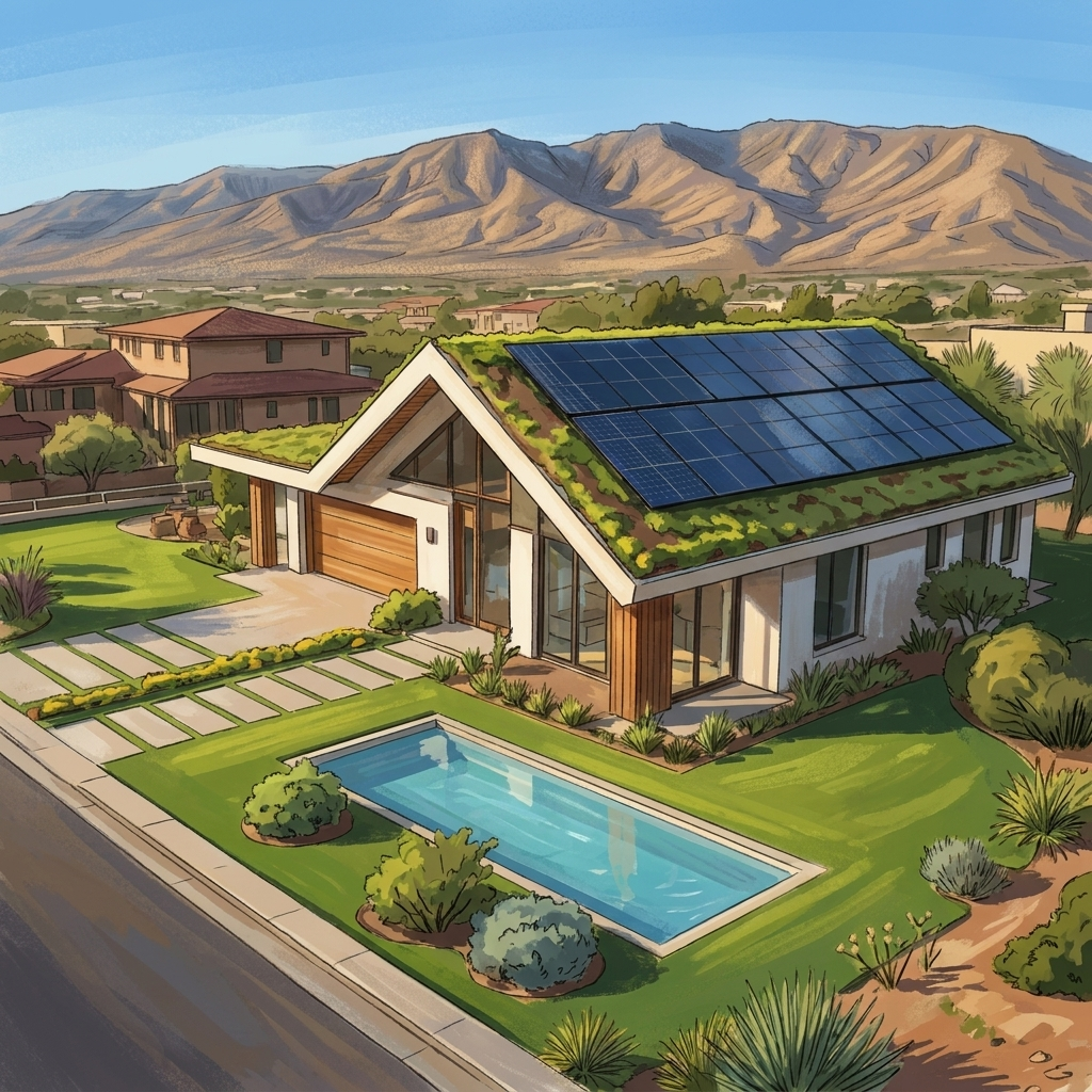The Ponderosa — Scottsdale A-frame with lap pool and wood accents